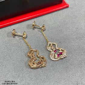 Серьги Qeelin Wulu Lace Red Gourd из п