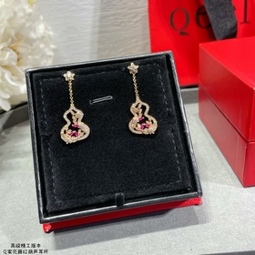 Серьги Qeelin Wulu Lace Red Gourd из п