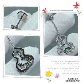 Позолоченные серьги Qeelin Mimi Gold с