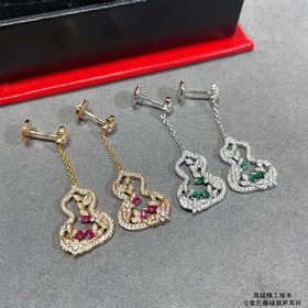 Позолоченные серьги Qeelin Mimi Gold с