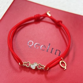 Браслет Qeelin Wulu Red Cord Простые л