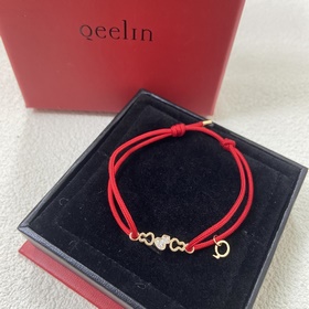 Браслет Qeelin Wulu Red Cord Простые л