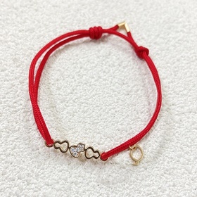 Браслет Qeelin Wulu Red Cord Простые л