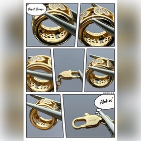 V Gold 5140210 Qilin Circle Gourd Neck