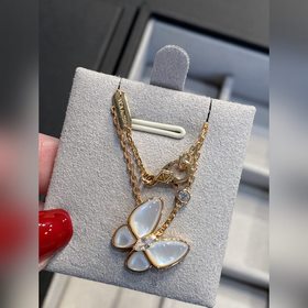 Ожерелье VCA 3D Butterfly White Mother