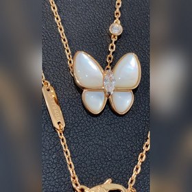 Ожерелье VCA 3D Butterfly White Mother