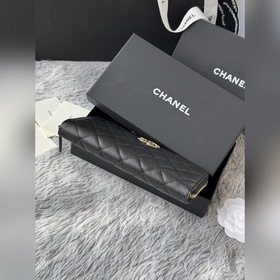 Длинный кошелек CHANEL на молнииз тел