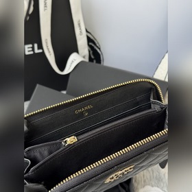 Длинный кошелек CHANEL на молнииз тел