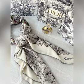 Двусторонний  шарф Dior с монохром