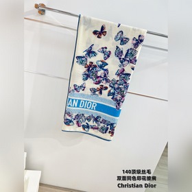 Шаль Dior с принтом [140 Premium Silk