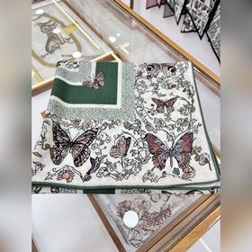 Двусторонняя шаль Dior 140 из шелка и