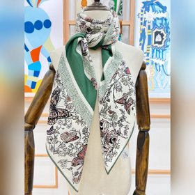 Двусторонняя шаль Dior 140 из шелка и 