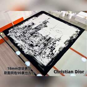 Двусторонний монохромный шарф Dior с п