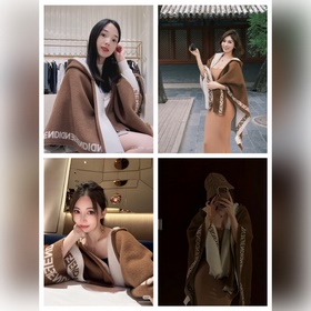Плащ с капюшоном Fendi, изделие высшег