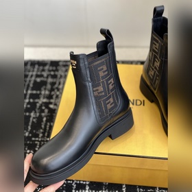 FENDI 25 Новинка Кожаные байкерские б