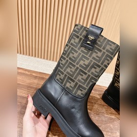 #Fendi Vintage Print# Новые ботинки Fe