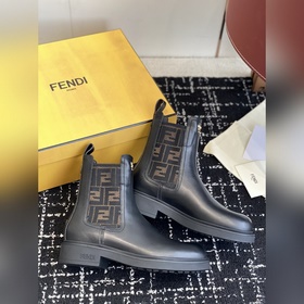 FENDI 25 Новинка Кожаные байкерские б