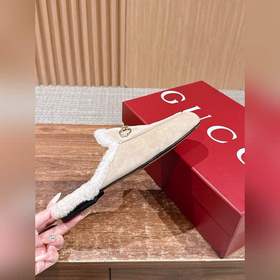 GUCCI Осень/Зима Новинка Мюлиз кожи яг