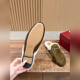 GUCCI Осень/Зима Новинка Мюлиз кожи яг
