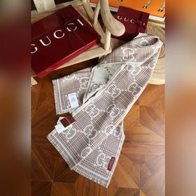 Gucci GG Check Gold Thread Beige Auth