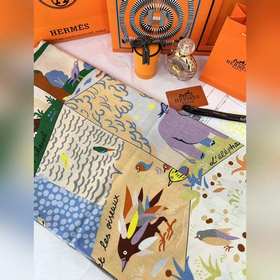 Шаль Hermès Aesop's Fables Illust