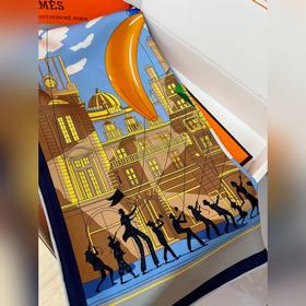 Шарф Hermès Parade 90 Square , сини