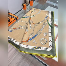 Двусторонний шарф из шелка и шерсти Da