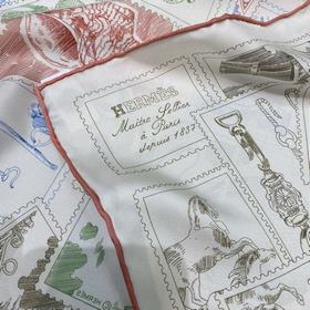 Коллекционный квадратный шарф Hermès F