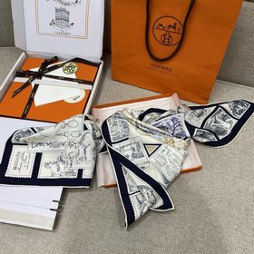 Коллекционный квадратный шарф Hermès F
