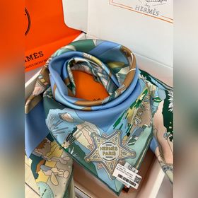 Шарф Hermès , квадратный, 90 см, ра
