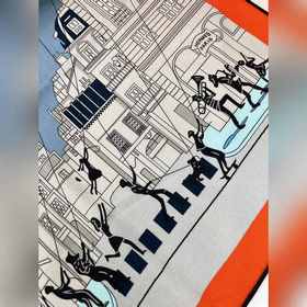 Шарф Hermès Parade 140 см в квадрате Р