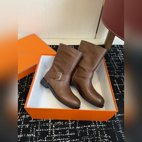 Hermès Осень/Зима Новинка： ботильоны в