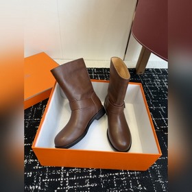 Hermès Осень/Зима Новинка： ботильоны в