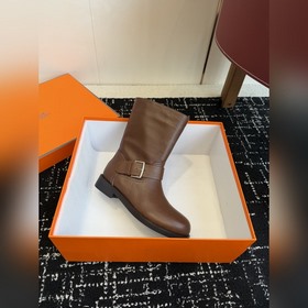 Hermès Осень/Зима Новинка： ботильоны в