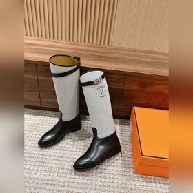 #Canvas Hermès Kelly Buckle Rider Boot