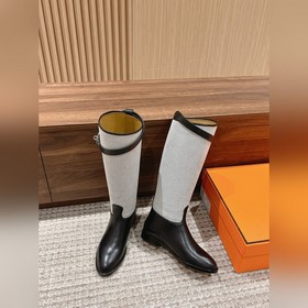 #Canvas Hermès Kelly Buckle Rider Boot