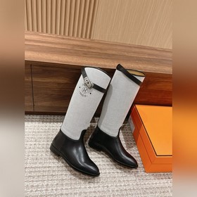 #Canvas Hermès Kelly Buckle Rider Boot