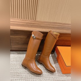 Кожаные сапоги Hermès Kelly Buckle Rid