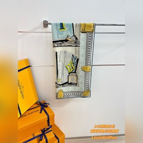 LV LIBRARY 140 Двусторонний шарф из ше