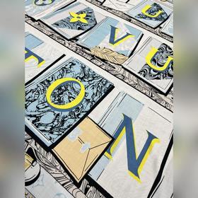 LV LIBRARY 140 Двусторонний шарф из ше
