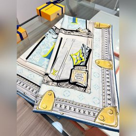 LV LIBRARY 140 Двусторонний шарф из ше