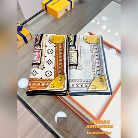 LV LIBRARY 140 Двусторонний шарф из ше