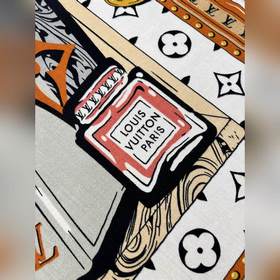 LV LIBRARY 140 Двусторонний шарф из ше