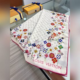 LV x TM SUPERFLAT FLOWERS 140 Шаль 