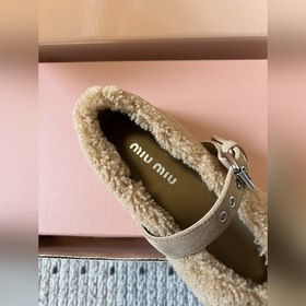 Miu 25FW Deck Shoes Новые плюшевые мок