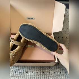 Miu 25FW Deck Shoes Новые плюшевые мок
