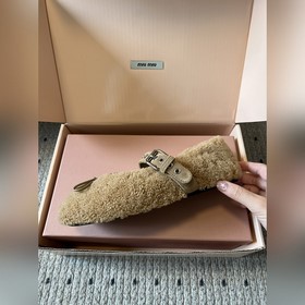 Miu 25FW Deck Shoes Новые плюшевые мок