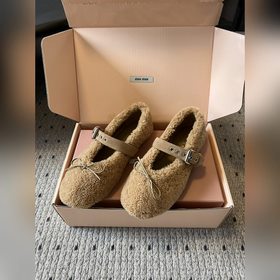 Miu 25FW Deck Shoes Новые плюшевые мок