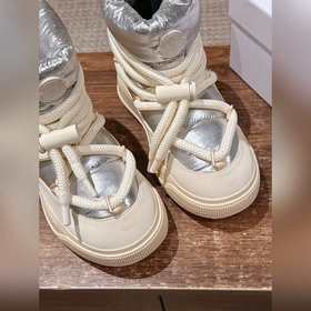 Новая высокая обувь MONCLER с пуховым 
