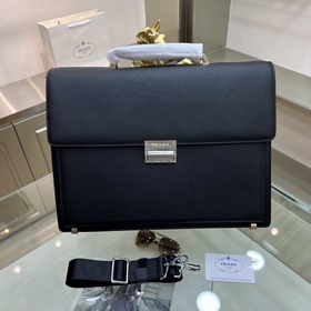 PRADA Новый мужской портфель с жесткой